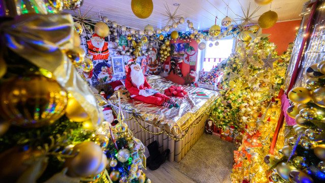 Casal alemão bate recorde ao instalar 600 árvores de Natal em uma só casa